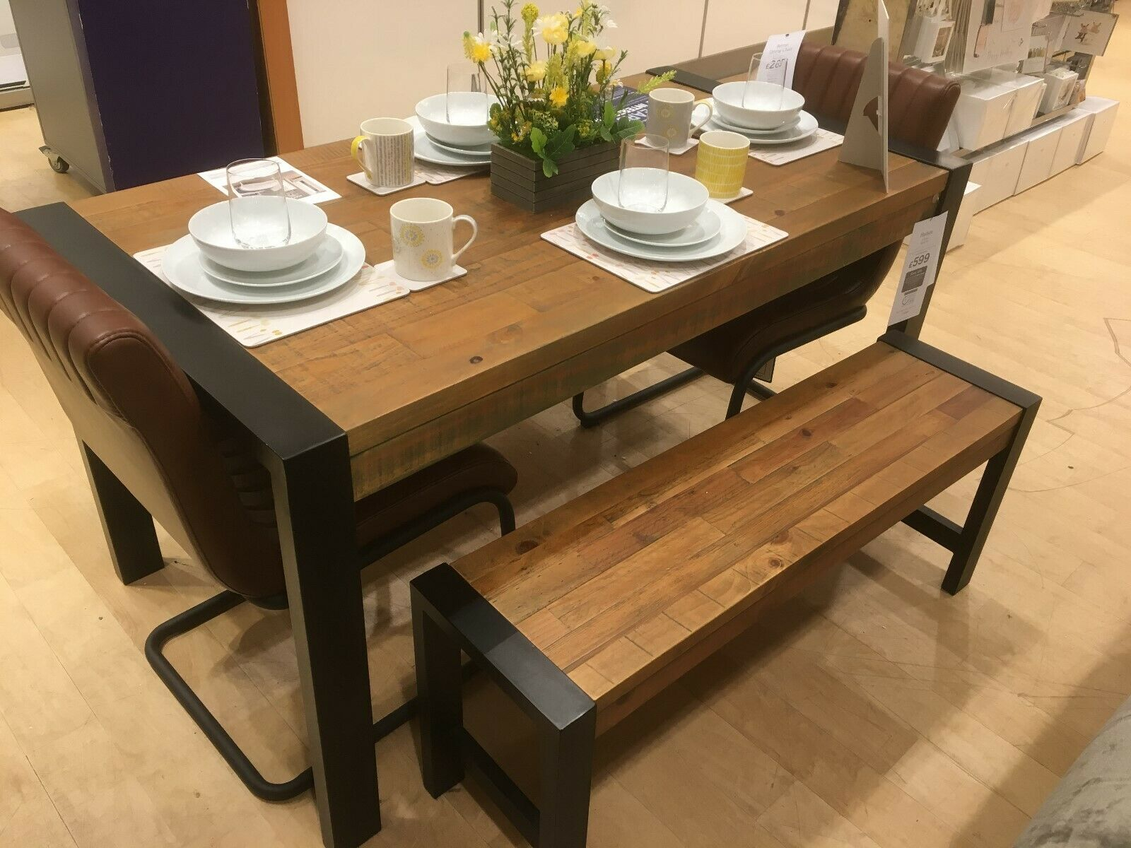 Dining Table And Bench Set Next Home intended for measurements 1600 X 1200