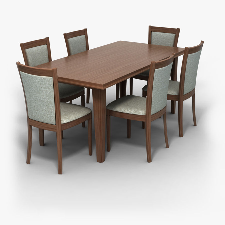 Dining Table And Chair Set 3d Model 49 3ds Fbx Max inside measurements 900 X 900