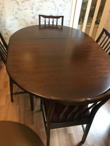 Dining Table And Chairs Stag Dark Wood In Bearsden Glasgow Gumtree with size 768 X 1024