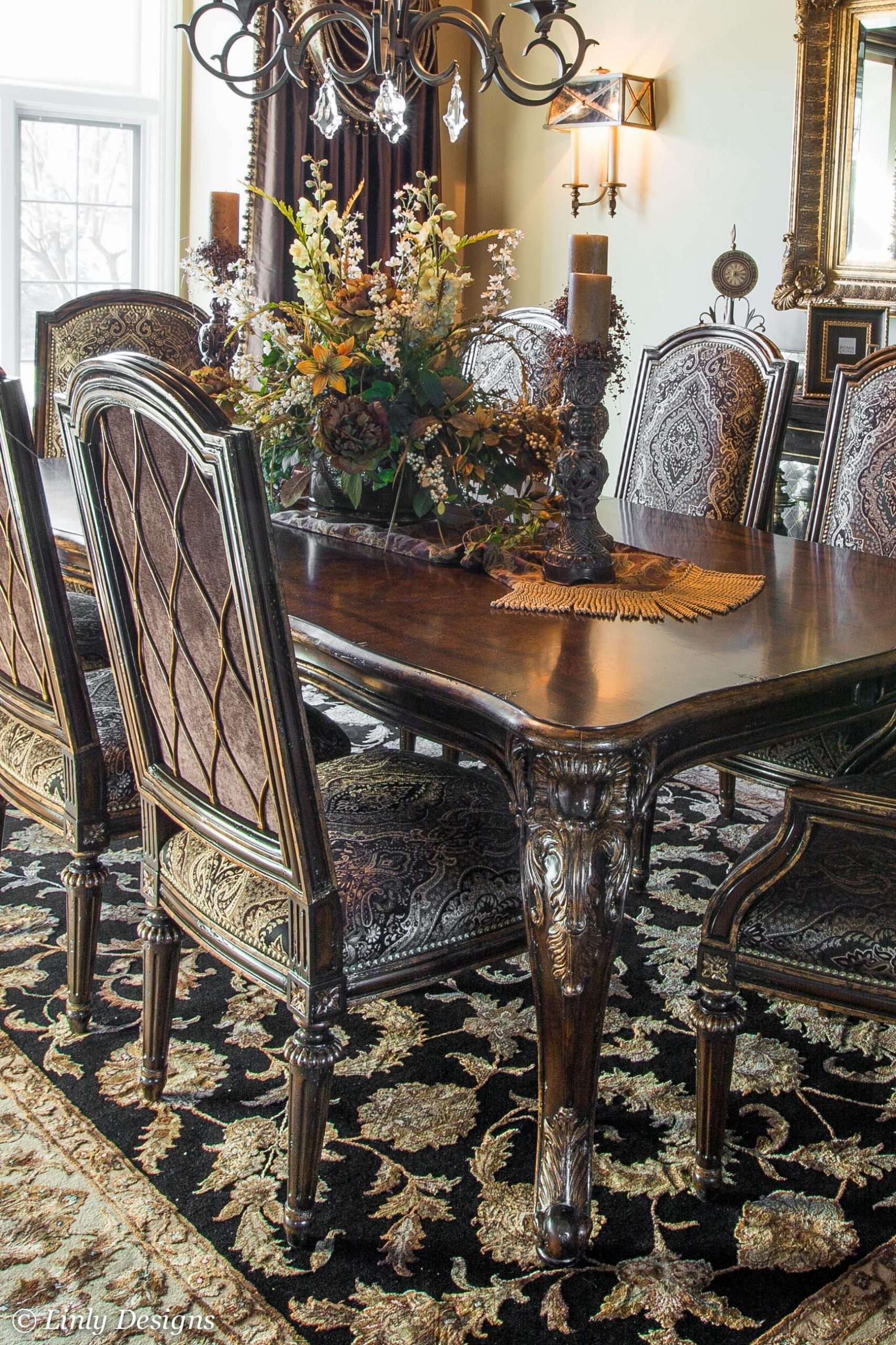 Dining Table Chairs Med South Barrington Room Project Home within sizing 1733 X 2600