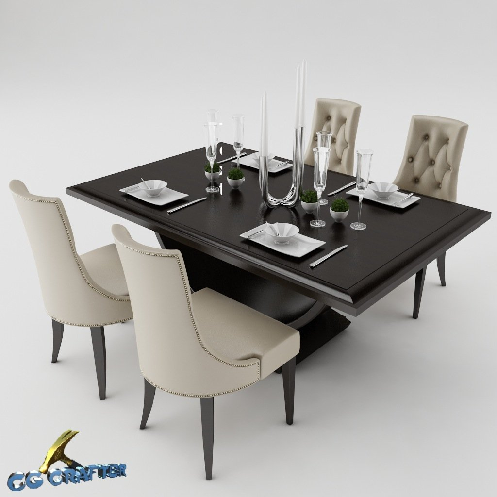 Dining Table Set 3d Model In Dining Room 3dexport regarding size 1024 X 1024