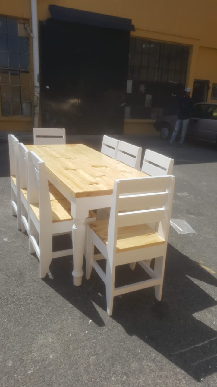 Dining Table With Chairs In Oregon Table Top And White Legs intended for sizing 720 X 1280