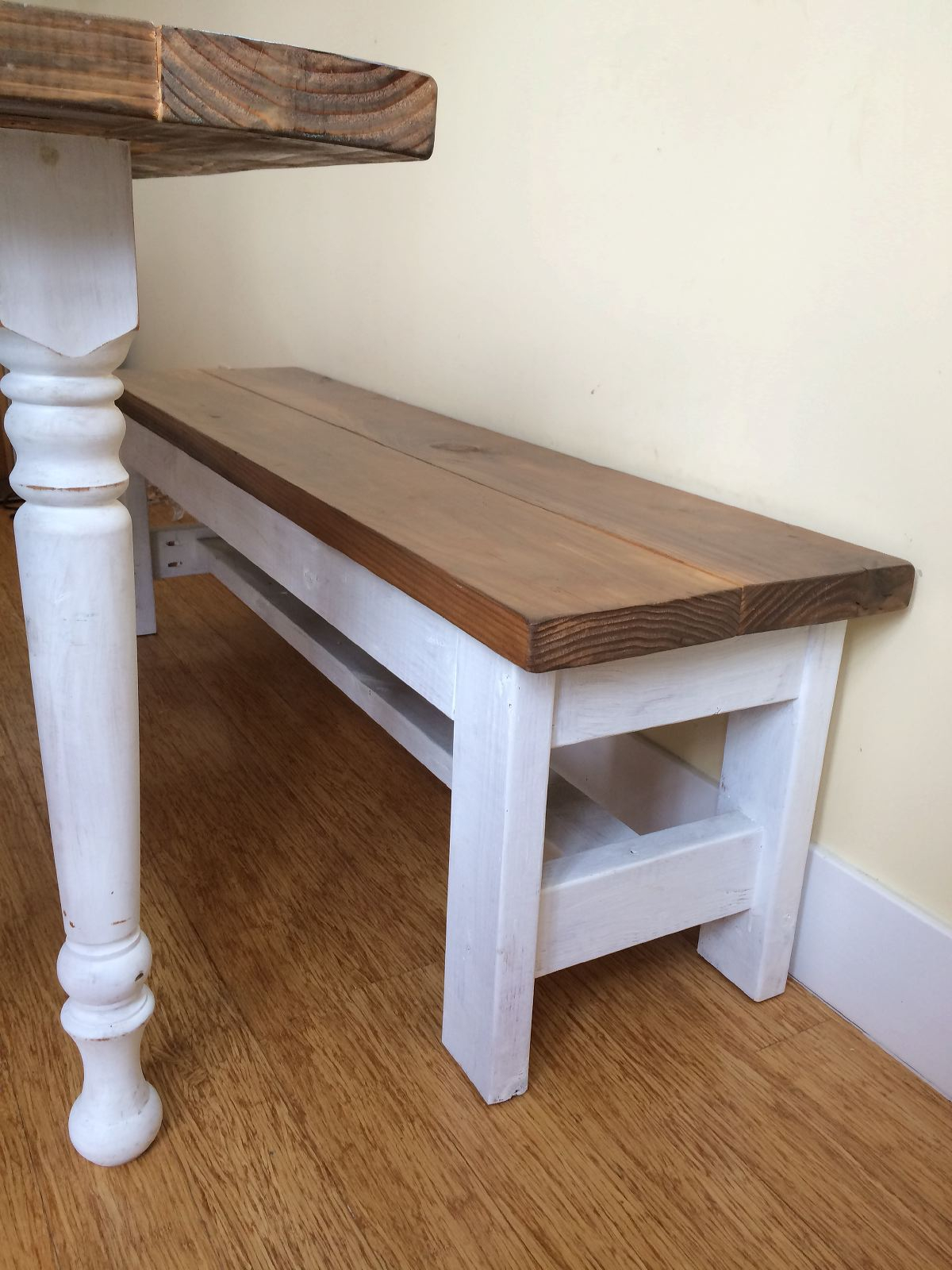 Diy Building A Farmhouse Table And Bench Shirley Chris for proportions 1200 X 1600