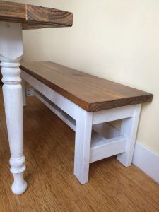 Diy Building A Farmhouse Table And Bench Shirley Chris throughout proportions 1200 X 1600