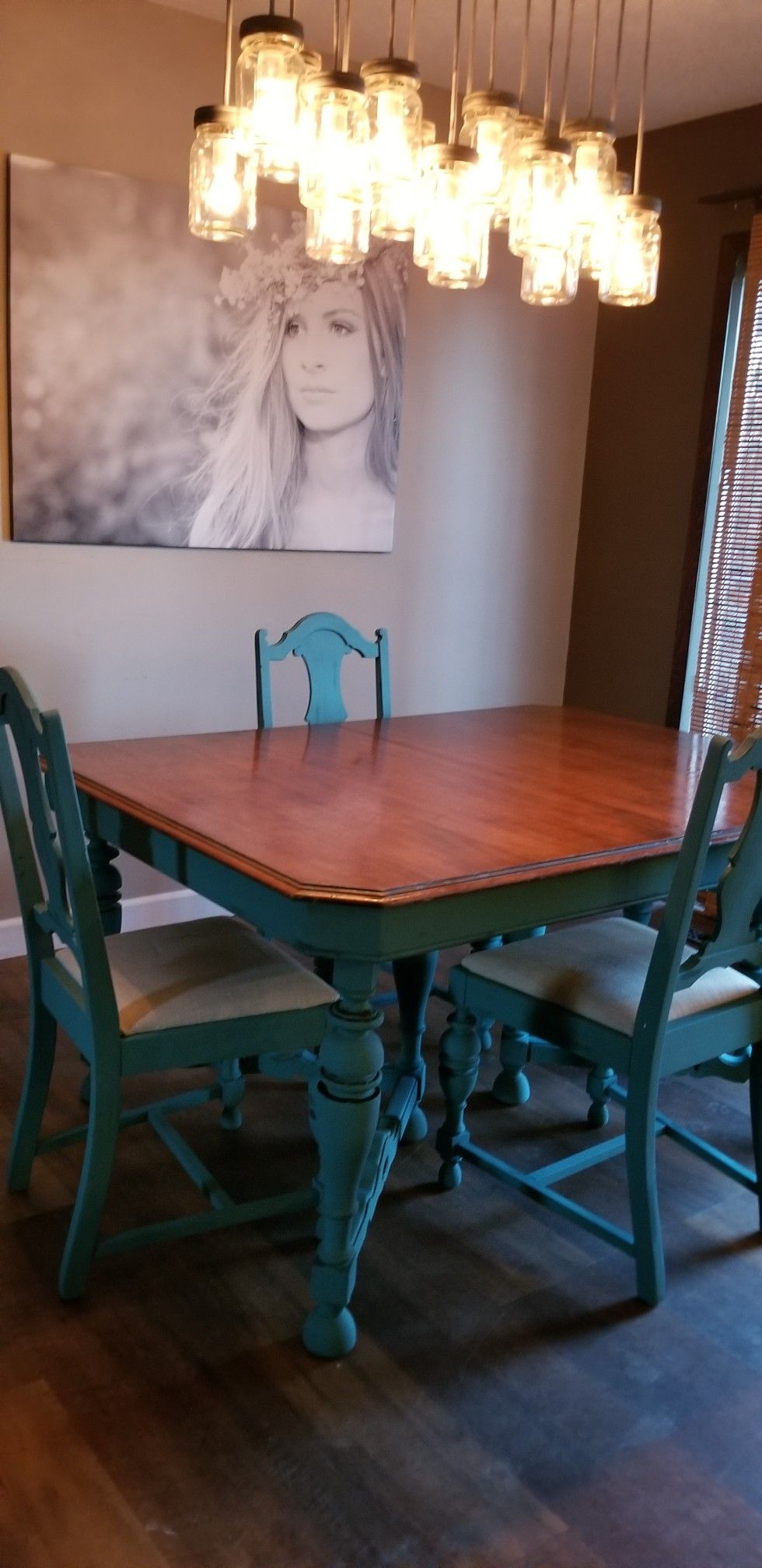 Diy Chalk Paint Blue Dining Room Table Chairs Diy Dining regarding sizing 980 X 2016
