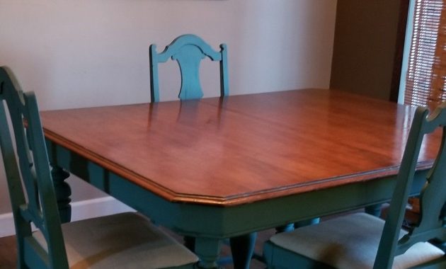 Diy Chalk Paint Blue Dining Room Table Chairs Diy Dining throughout dimensions 980 X 2016