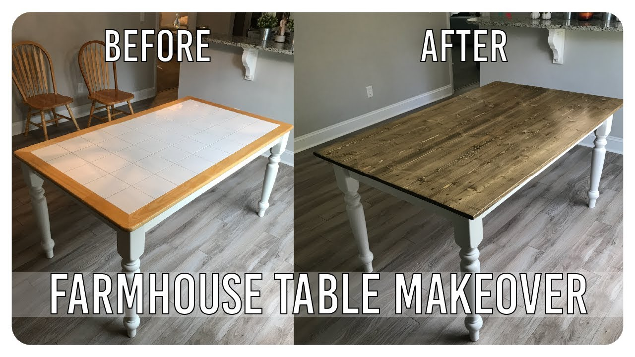 Diy Dining Room Table Makeover Farmhouse Table Edition for measurements 1280 X 720