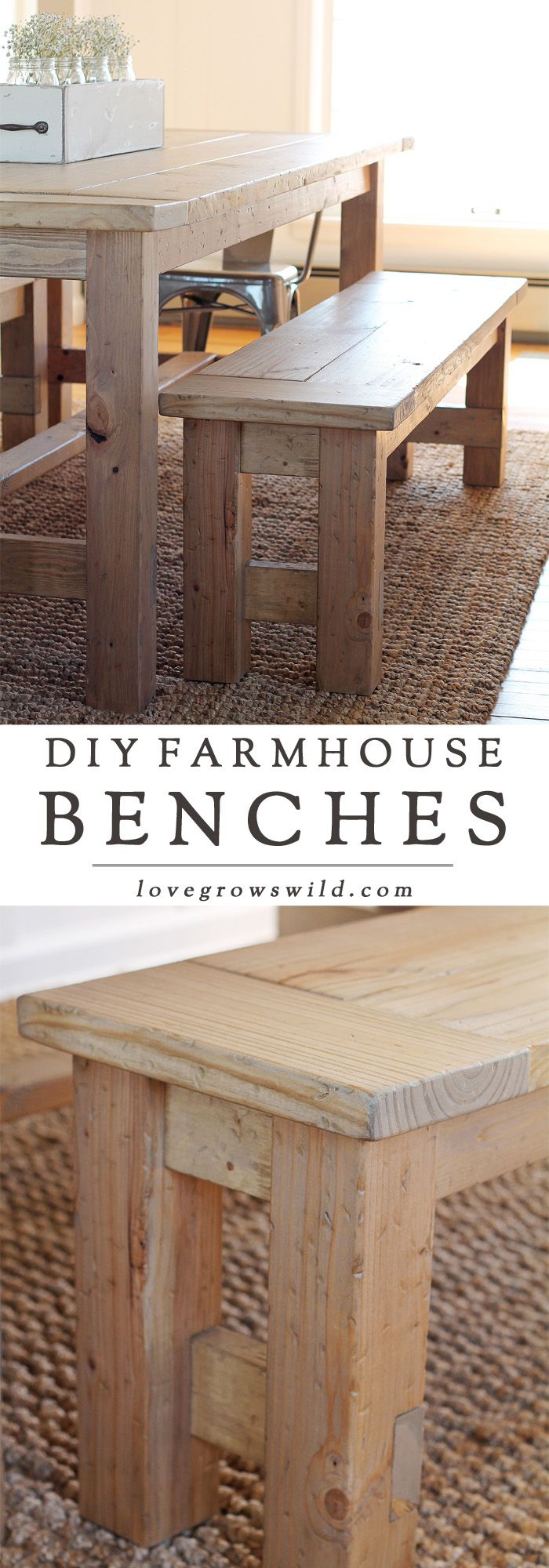 Diy Farmhouse Bench Diy Bench Easy Home Decor intended for dimensions 700 X 2000