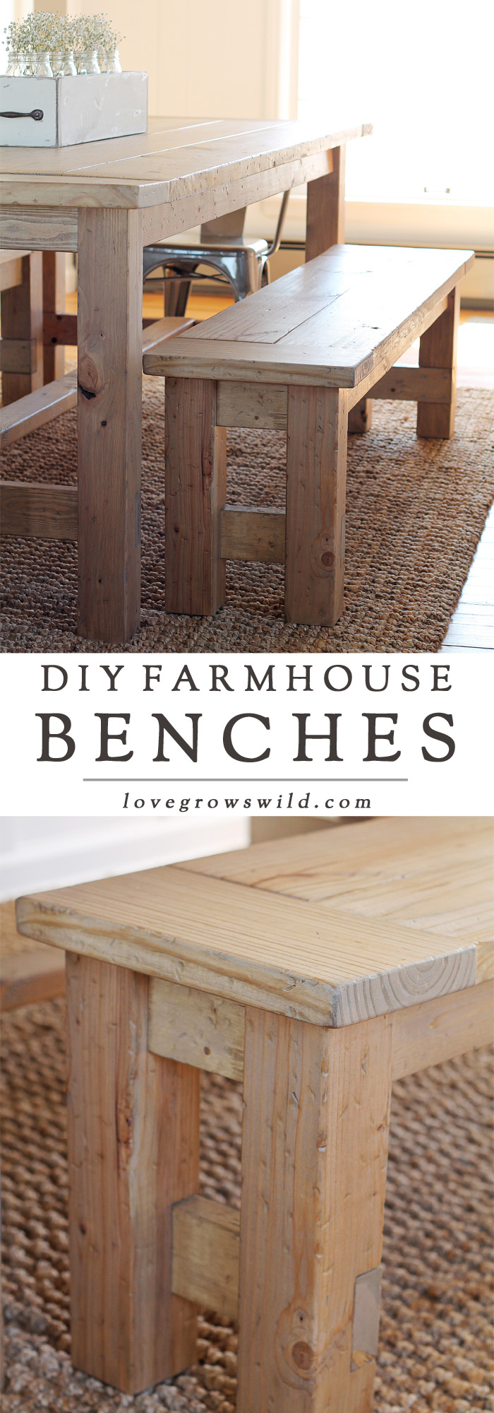 Diy Farmhouse Bench Love Grows Wild regarding proportions 700 X 2000