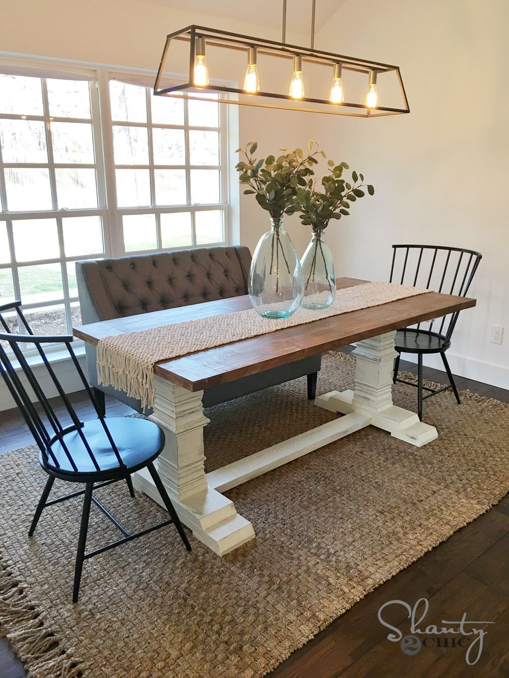 Diy Farmhouse Pedestal Table Diy Dining Room Table Diy for proportions 1000 X 1333