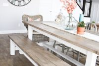 Diy Farmhouse Table And Bench Rustic Farmhouse Table Easy with regard to size 900 X 1350