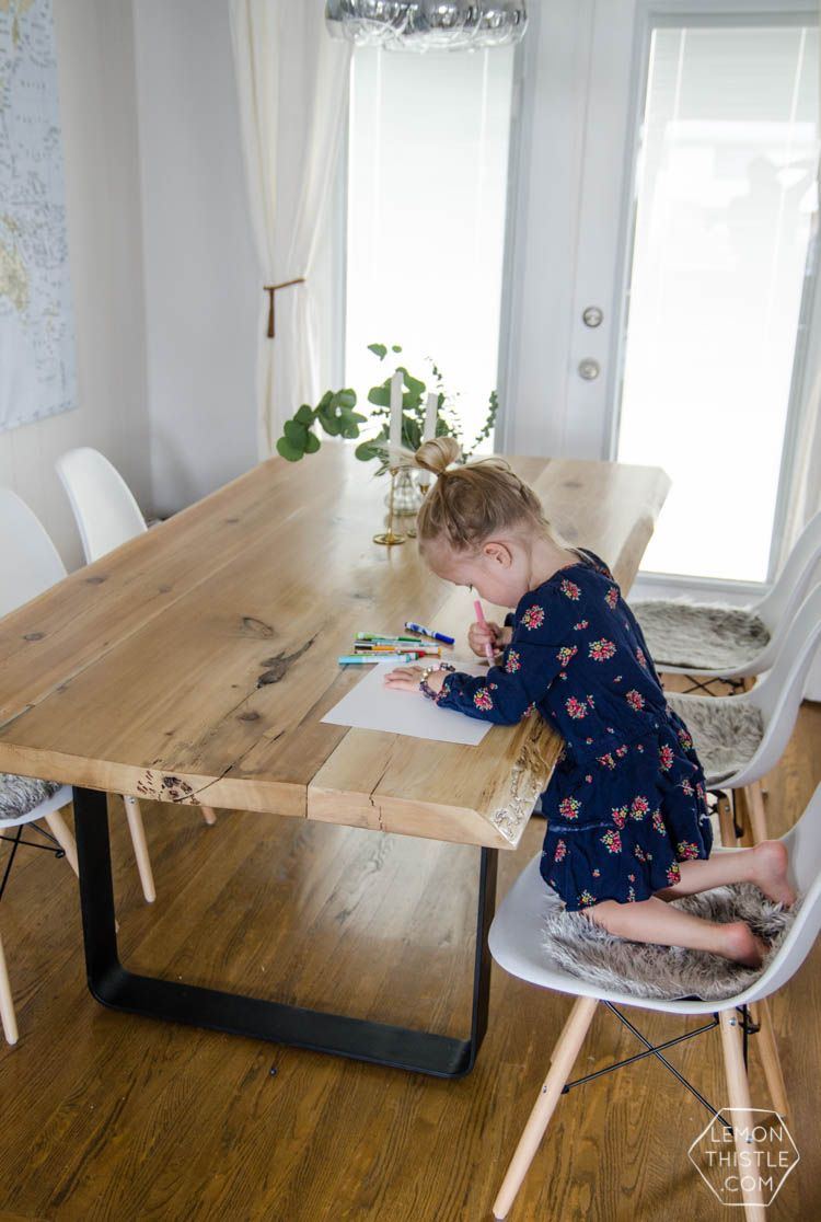 Diy Live Edge Table With Steel Base Diy Dining Table Live throughout dimensions 750 X 1116