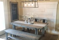 Diy Plank Wall Farmhouse Dining Room Table Dining Room with regard to dimensions 1000 X 1000