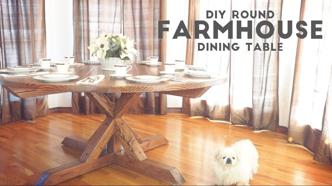 Diy Round Farmhouse Dining Table Modern Builds Ep 52 with size 1280 X 720