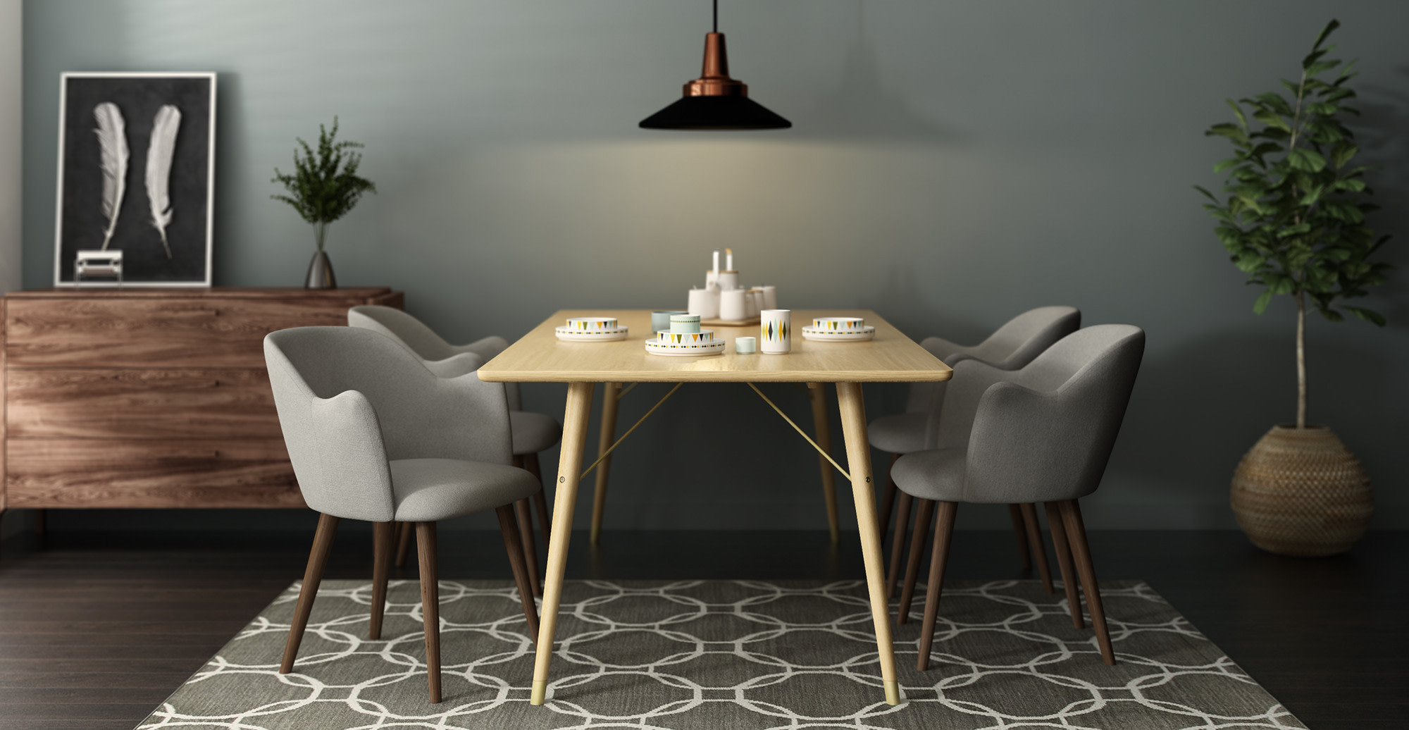 Do You Need A Rug Beneath Your Dining Table Brosa regarding measurements 2000 X 1036