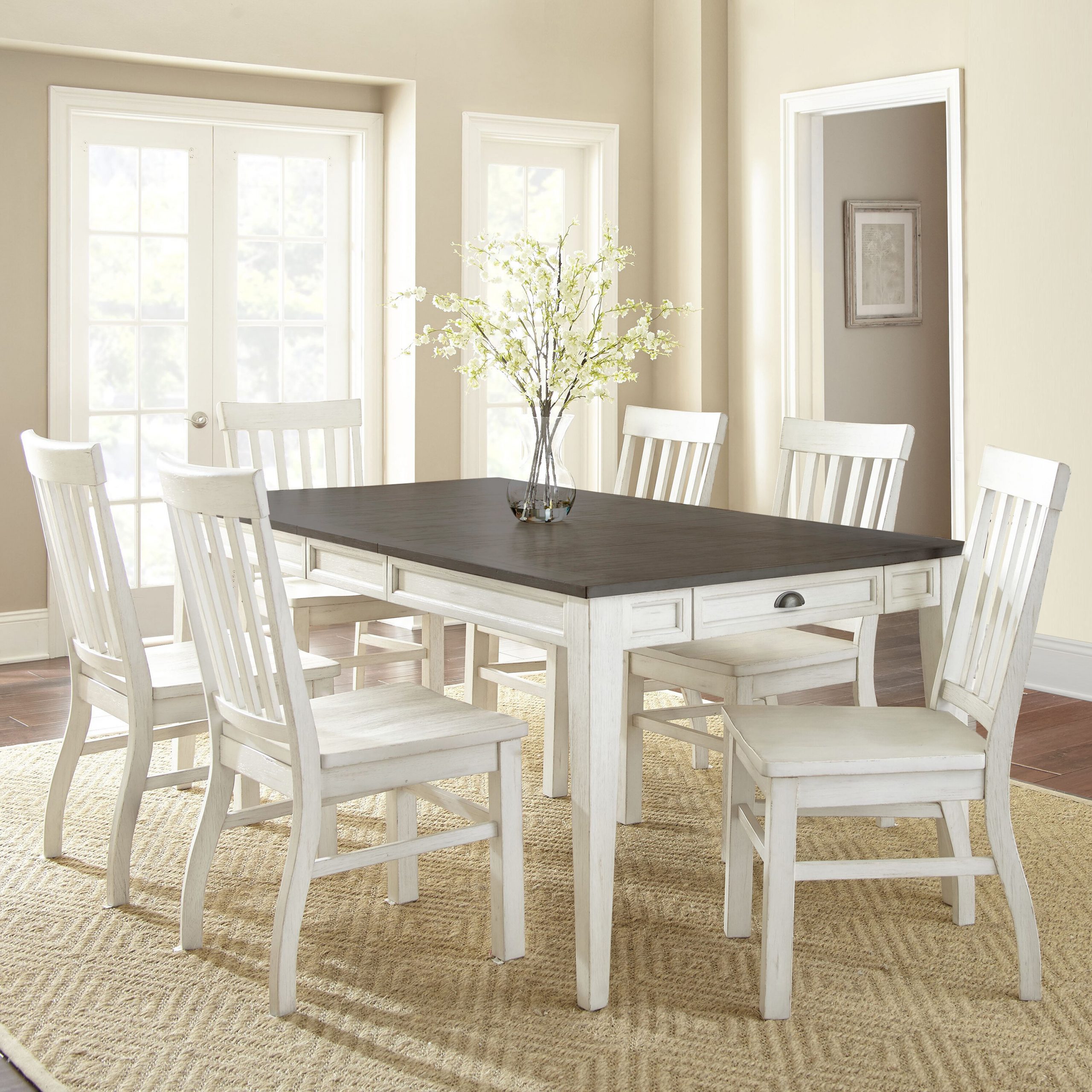 Duclos 7 Piece Drop Leaf Dining Table Set pertaining to proportions 3000 X 3000