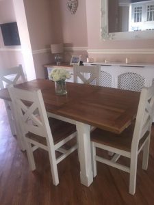 Dunelm Salcombe Oak Wood Extended Dining Table And Four Chairs In Anfield Merseyside Gumtree for proportions 768 X 1024