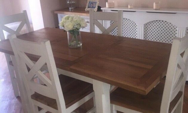 Dunelm Salcombe Oak Wood Extended Dining Table And Four Chairs In Anfield Merseyside Gumtree for proportions 768 X 1024