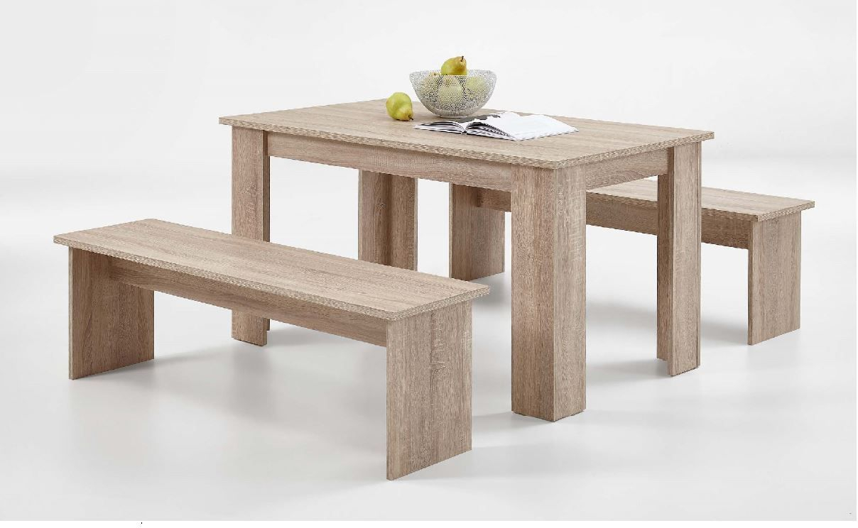 Durban Oak Dining Table With Bench Seats pertaining to dimensions 1208 X 744