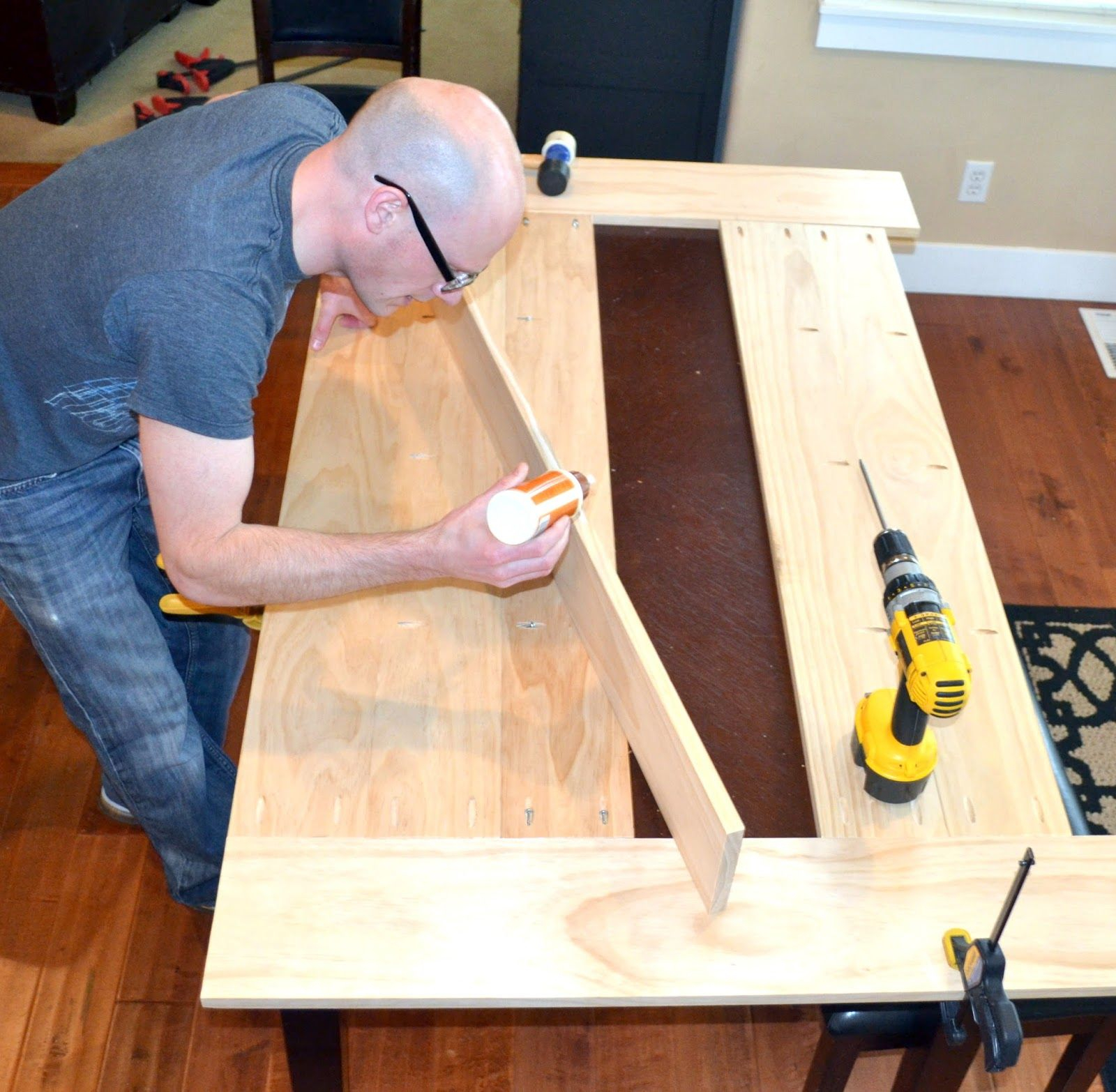 Easy Diy Planked Table Top Cover For Your Existing Table throughout proportions 1600 X 1566