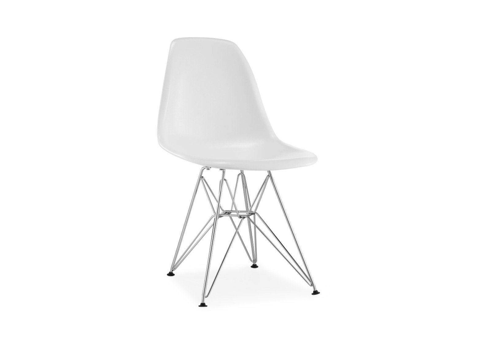 Eiffel Dining Room Chair With Chromed Steel Legs White intended for measurements 1600 X 1134