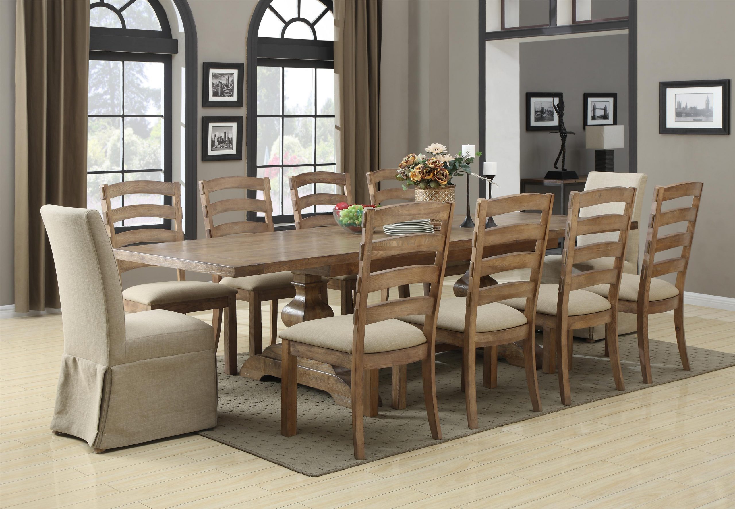 Emerald Belair 11 Piece Table Chair Set Northeast for proportions 4000 X 2769