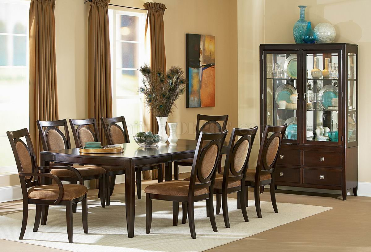 Espresso Finish Transitional Dining Table Woptions inside measurements 1200 X 817