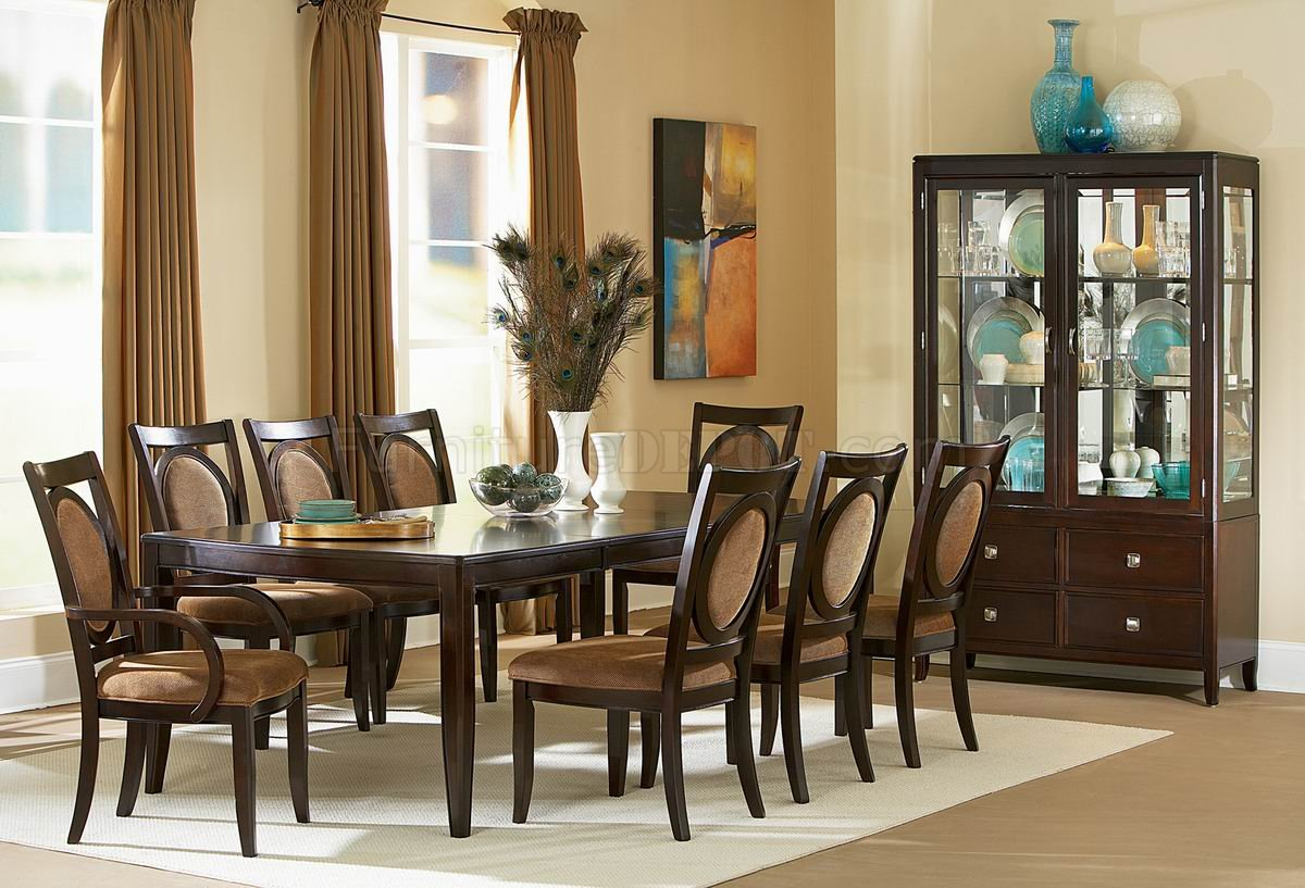 Espresso Finish Transitional Dining Table Woptions throughout sizing 1200 X 817