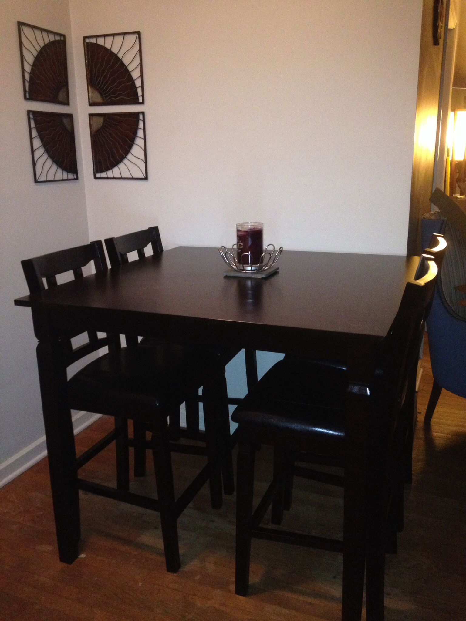 Espresso Pub Table And Chairs From Big Lots Works Great In inside measurements 1536 X 2048