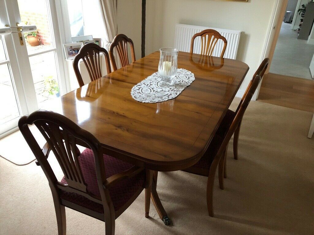 Extending Mahogany Dining Table And Six Upholstered Chairs In Leicester Leicestershire Gumtree with measurements 1024 X 768