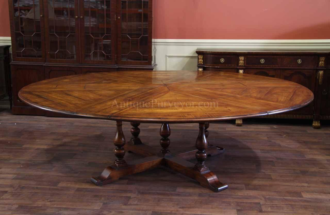 Extra Large Round Country Table With Leaves Seats 10 12 pertaining to size 1280 X 833