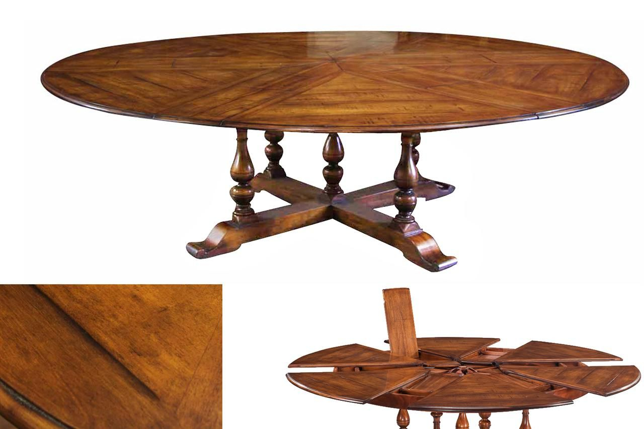 Extra Large Solid Walnut Expandable Round Dining Table With for measurements 1280 X 853