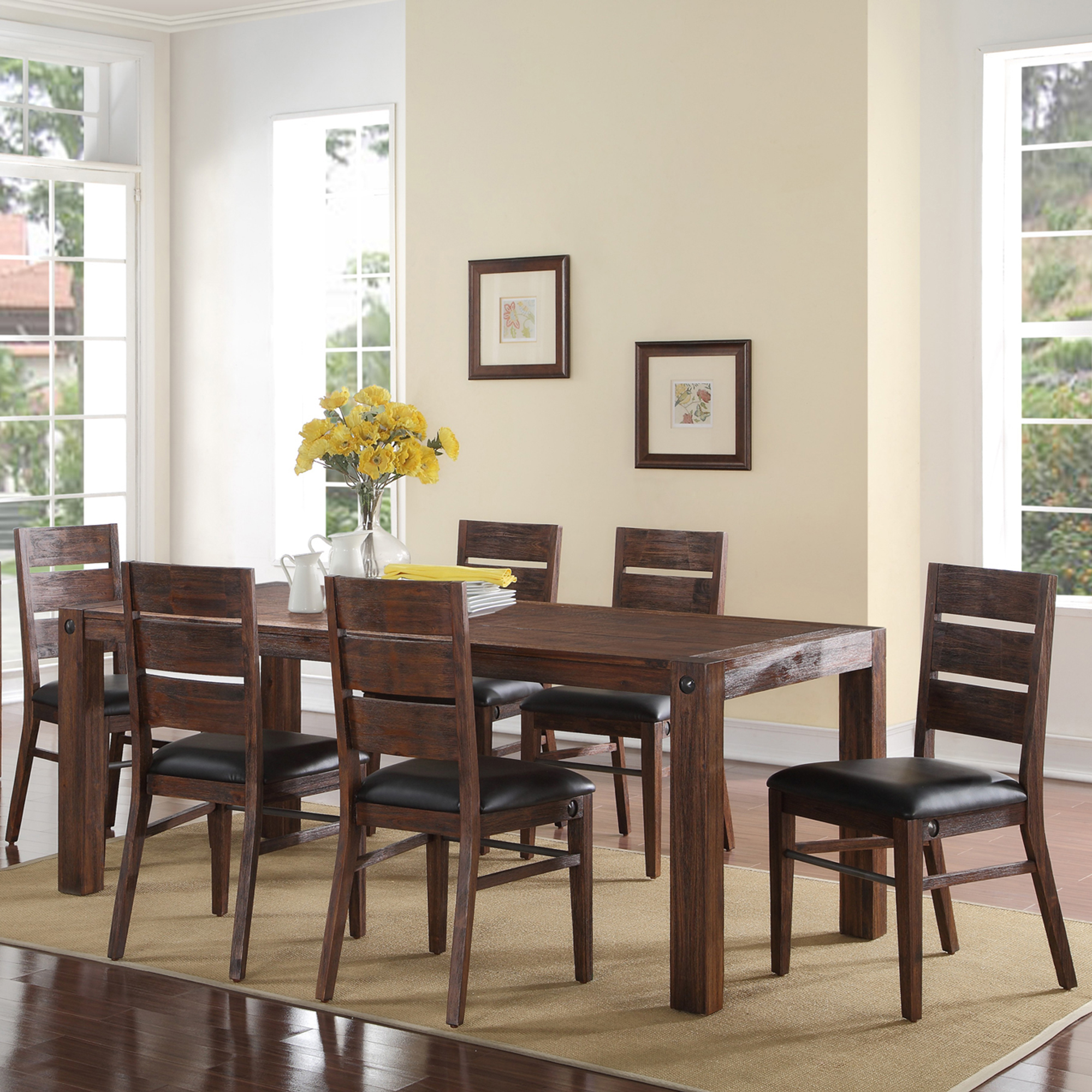 Fairway 5 Piece Dining Set In Walnut New Classic Home with regard to dimensions 2000 X 2000