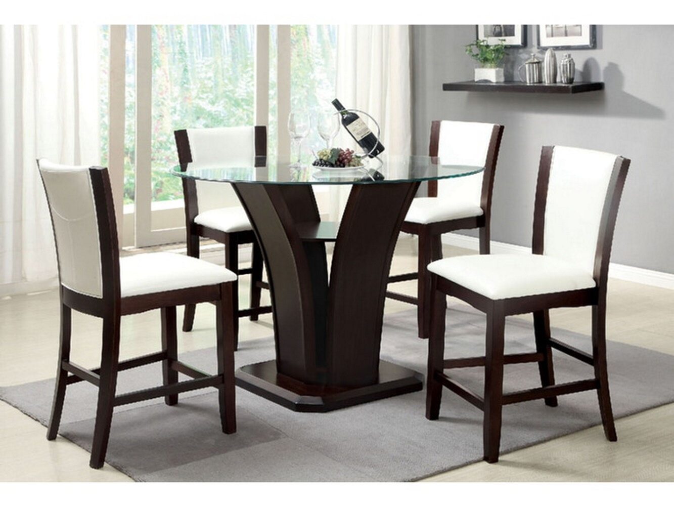 Falk 5 Piece Counter Height Dining Set with regard to size 1333 X 1000