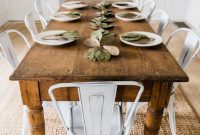 Farmhouse Dining Table Ideas For Cozy Rustic Look intended for proportions 736 X 1103