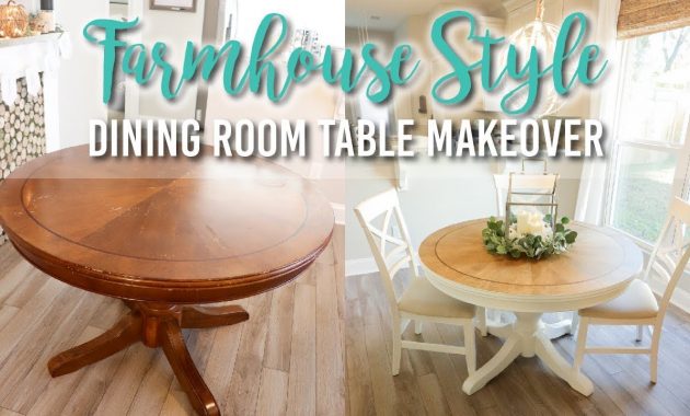 Farmhouse Style Dining Room Table Makeover regarding dimensions 1280 X 720