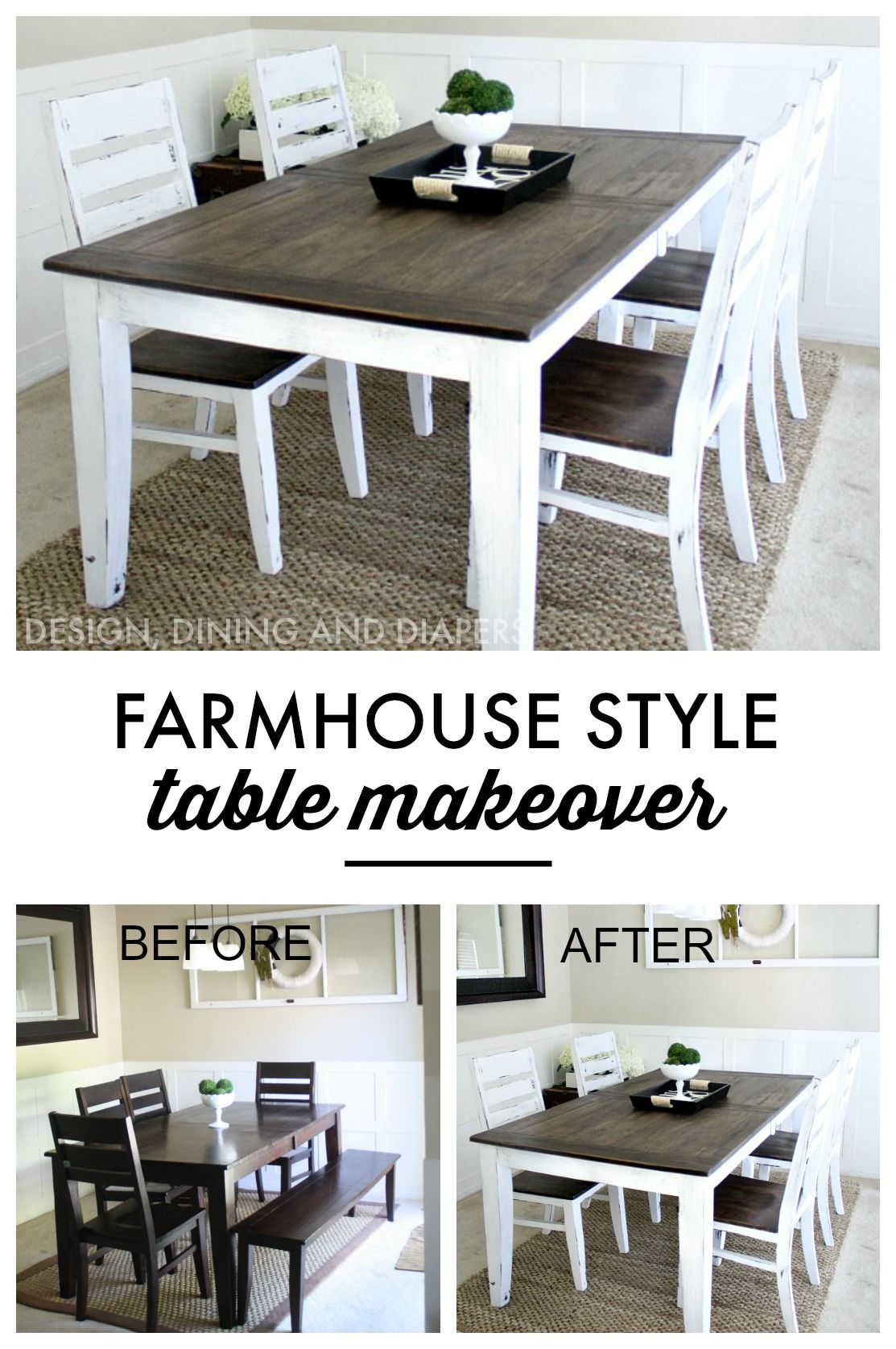 Farmhouse Table Makeover Kitchen Table Makeover Farmhouse inside measurements 1113 X 1675