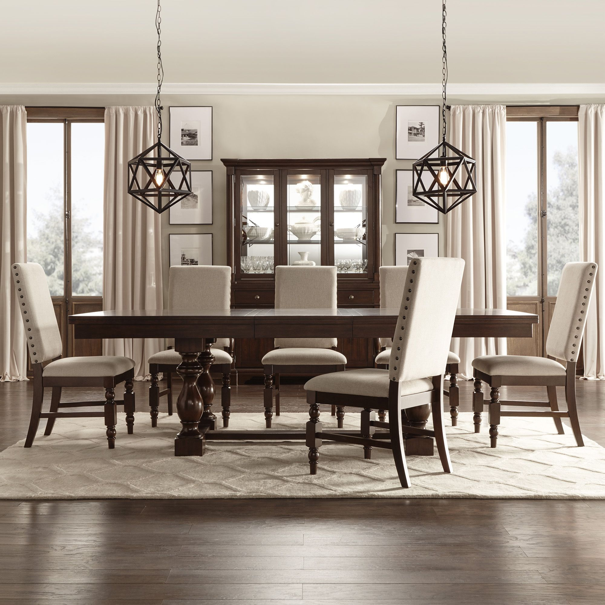 Flatiron Baluster Extending Dining Set Inspire Q Classic intended for proportions 2000 X 2000