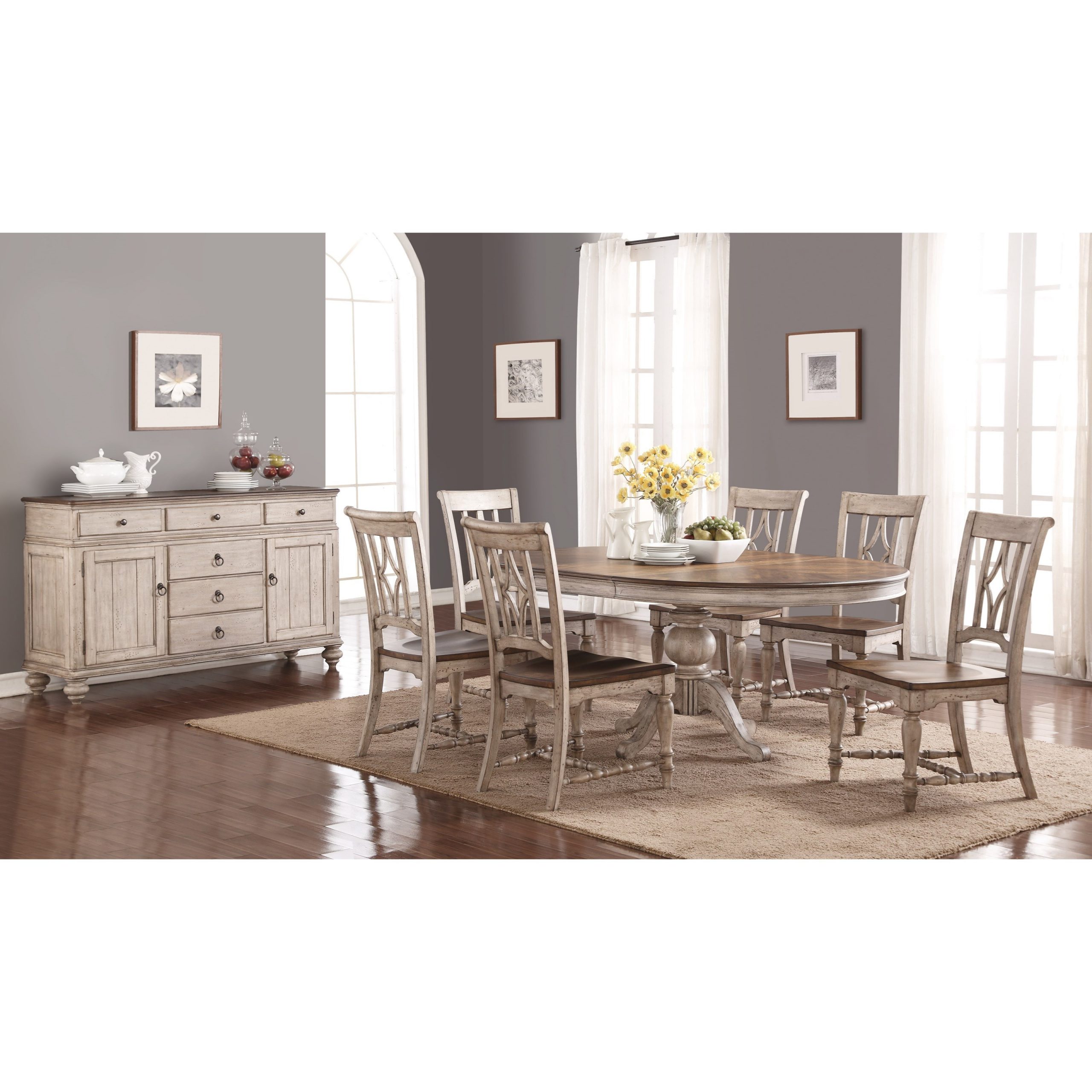 Flexsteel Wynwood Collection Plymouth Dining Room Group in measurements 3200 X 3200