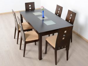 Fortes Solid 6 Seater Dining Table Set within sizing 3695 X 2771