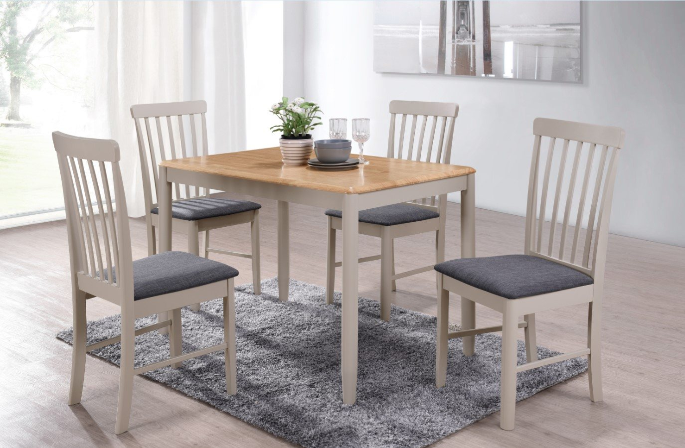 Fowey Fixed Top Dining Table with regard to sizing 1374 X 899