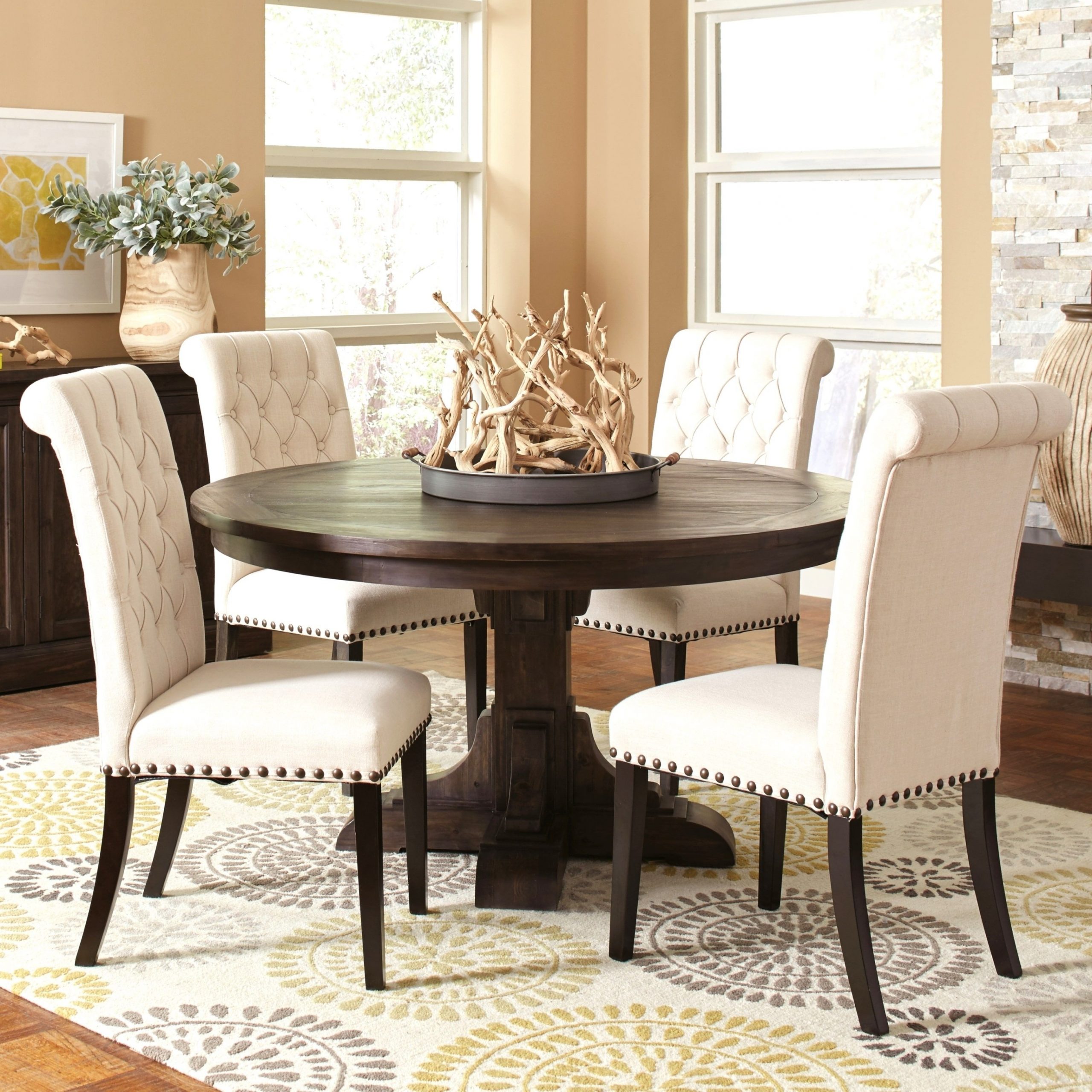 French Baroque Designed Round Dining Set With Rolled Back pertaining to sizing 3159 X 3159