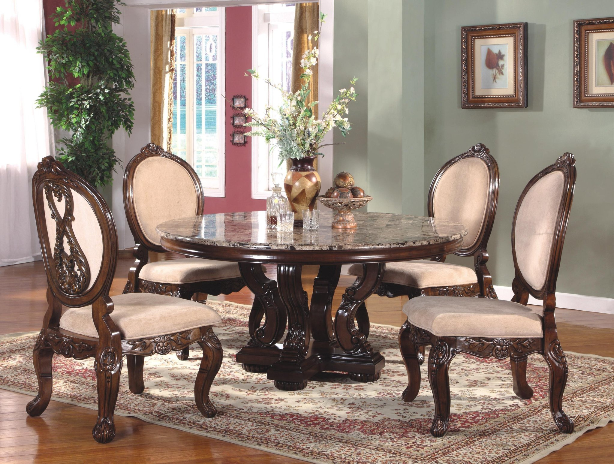 French Country Dining Room Set Round Table Formal Dining for sizing 2046 X 1546