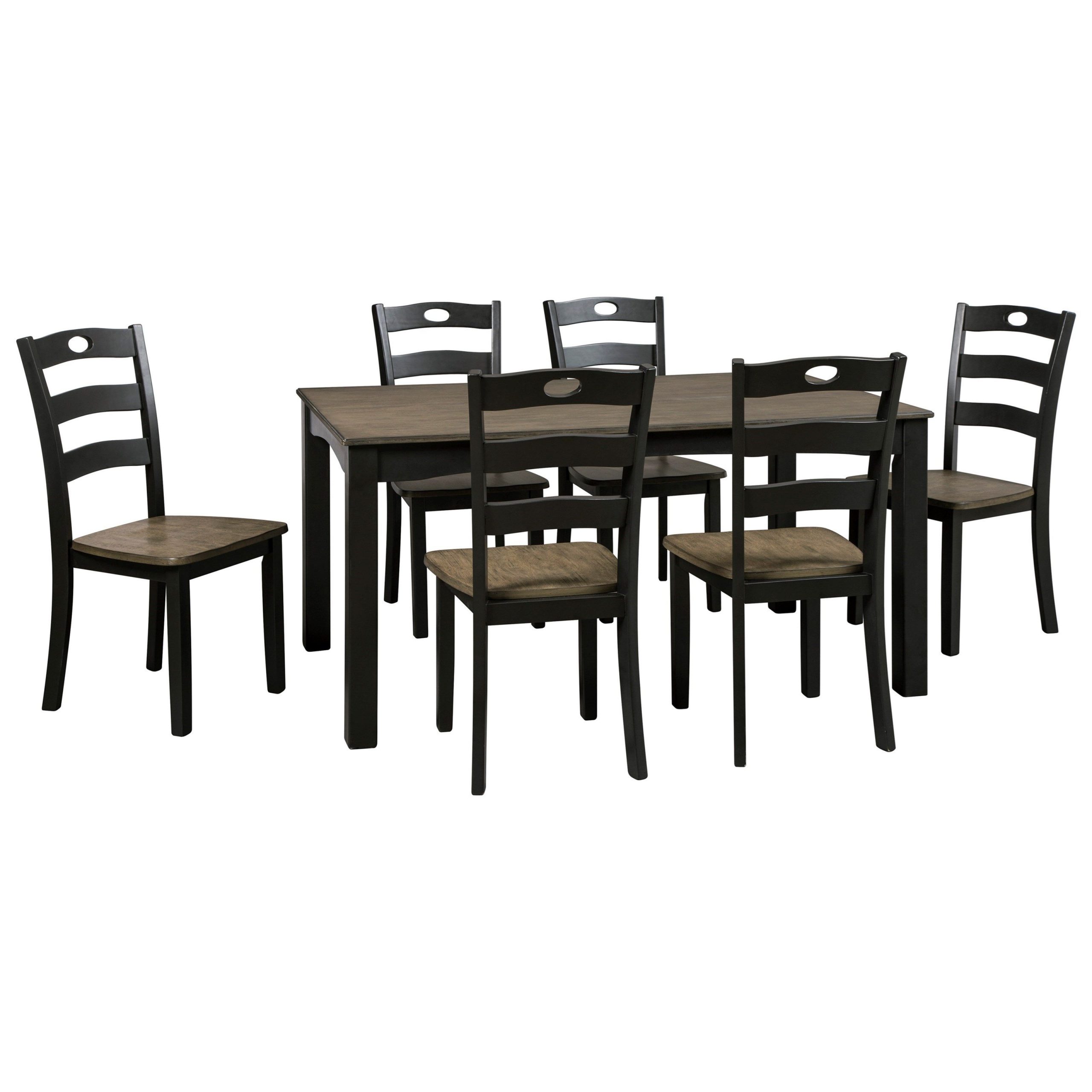 Froshburg Two Tone Finish 7 Piece Dining Room Table Set throughout size 3200 X 3200