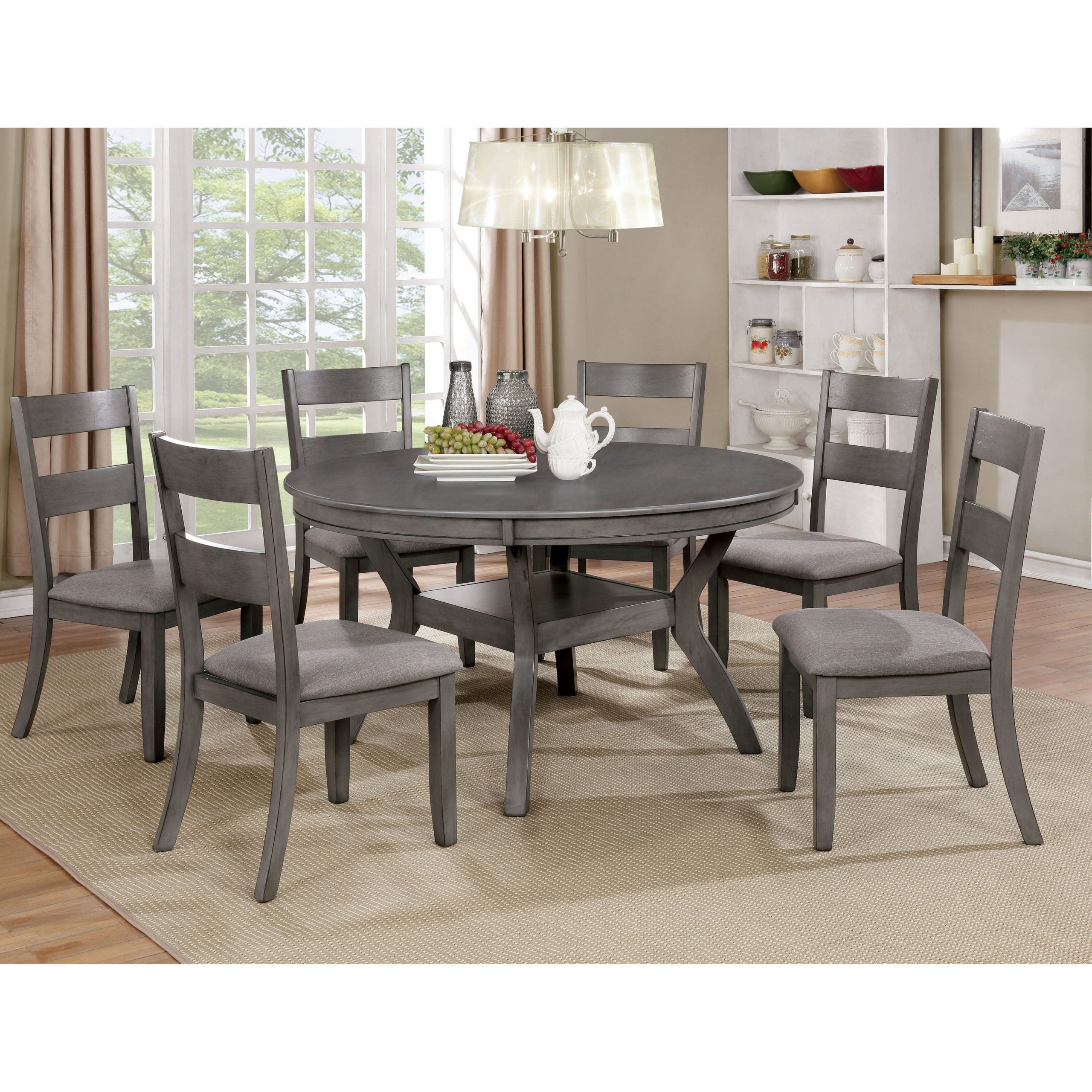 Furniture Of America Sine Transitional 54 Inch Round Dining Table with proportions 3000 X 3000