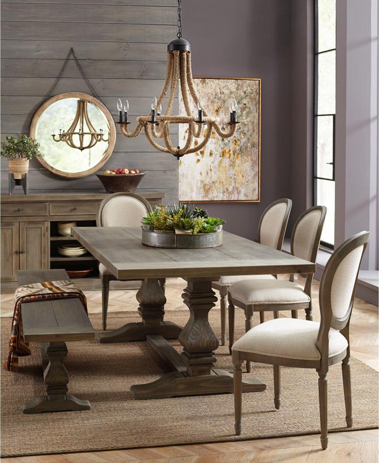 Furniture Tristan Trestle Dining Furniture Collection for dimensions 1230 X 1500