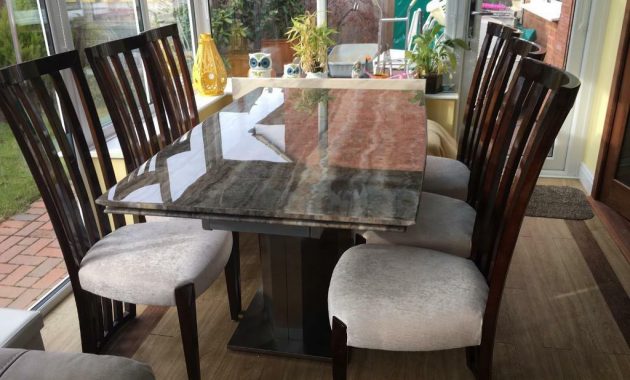 Furniture Village Long Island Dining Table And 6 Chairs In Wellingborough Northamptonshire Gumtree with regard to proportions 1024 X 768