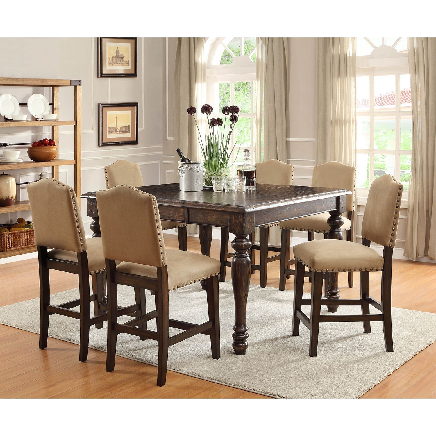 Garrett Counter Height Dining Set 7 Pc Sams Club regarding sizing 1500 X 1500