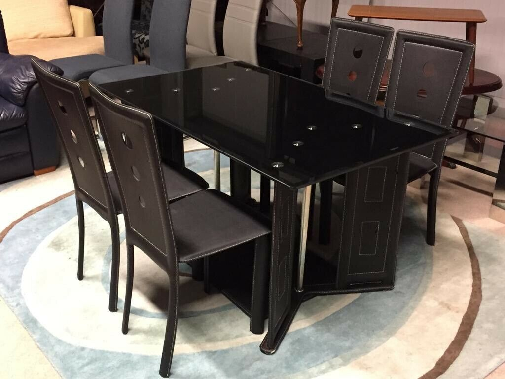 Glass Top Dining Table 4 Chairs In Dunmurry Belfast Gumtree in proportions 1024 X 768