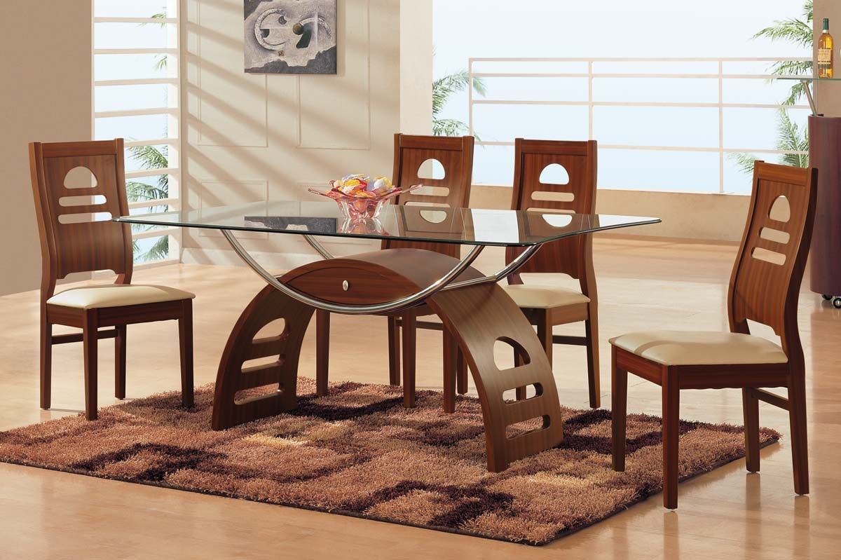 Global Furniture Usa 73 Dining Set Mahogany Glass Dining throughout dimensions 1200 X 799